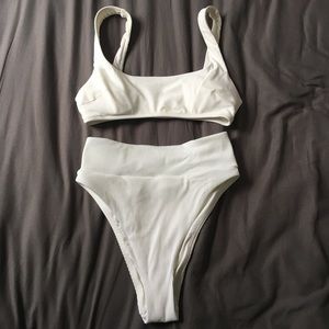 Aerie Wide Strap Scoop and High Cut Cheeky Bikini